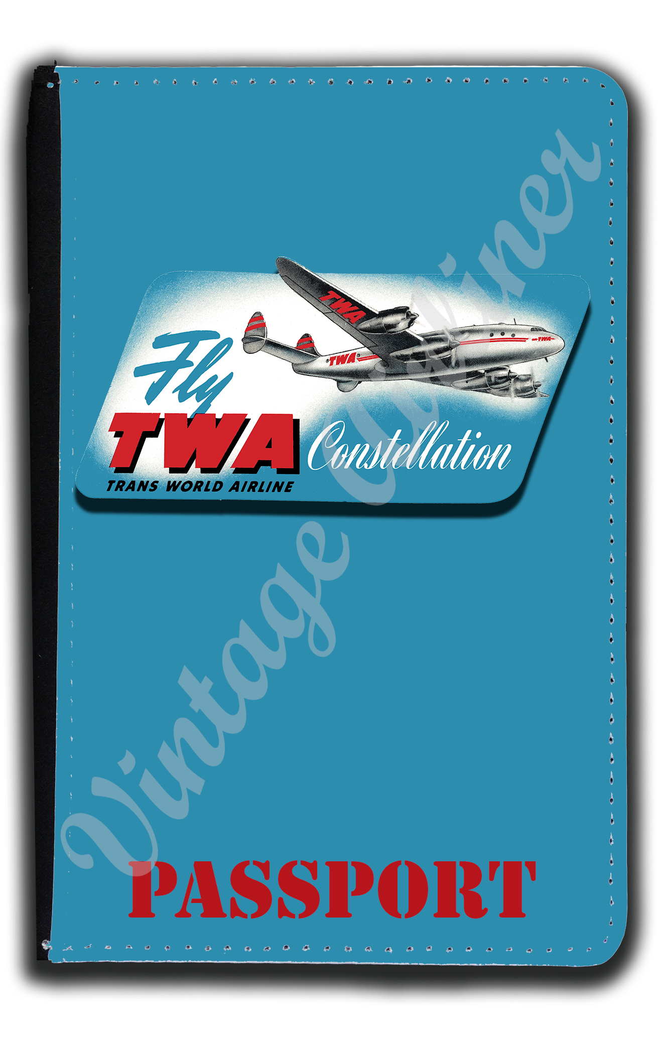 TWA 1940's Connie Bag Sticker Passport Case