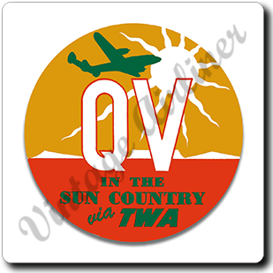 TWA QV in the Sun Square Sandstone Coaster