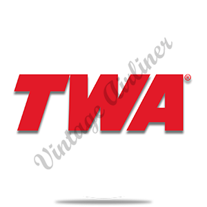 TWA Red Logo Round Sandstone Coaster