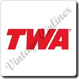 TWA Red Logo Square Sandstone Coaster