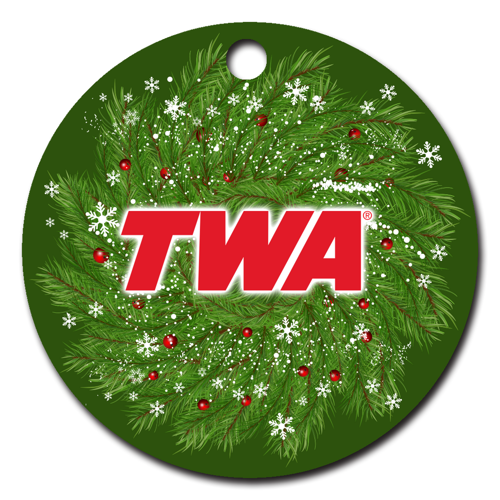 TWA Red Logo Ornaments