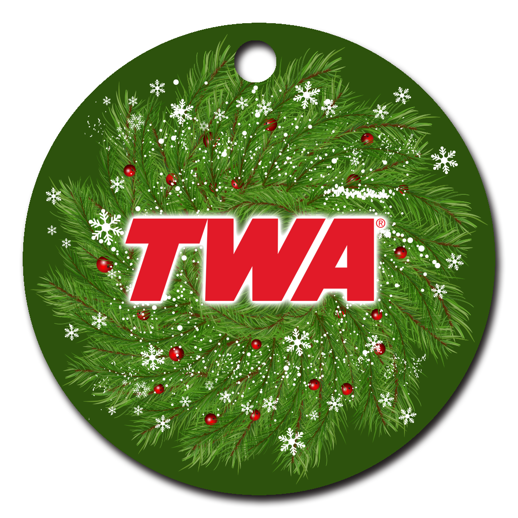 TWA Red Logo Ornaments