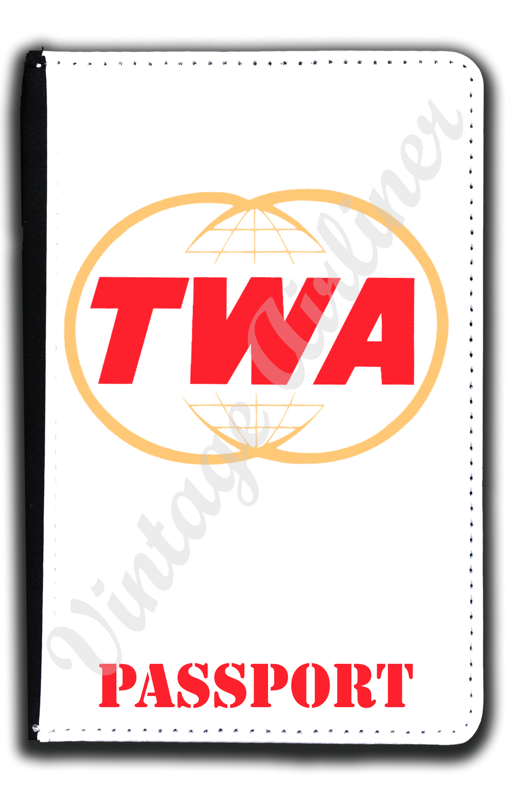 TWA Twin Globe Logo Passport Case