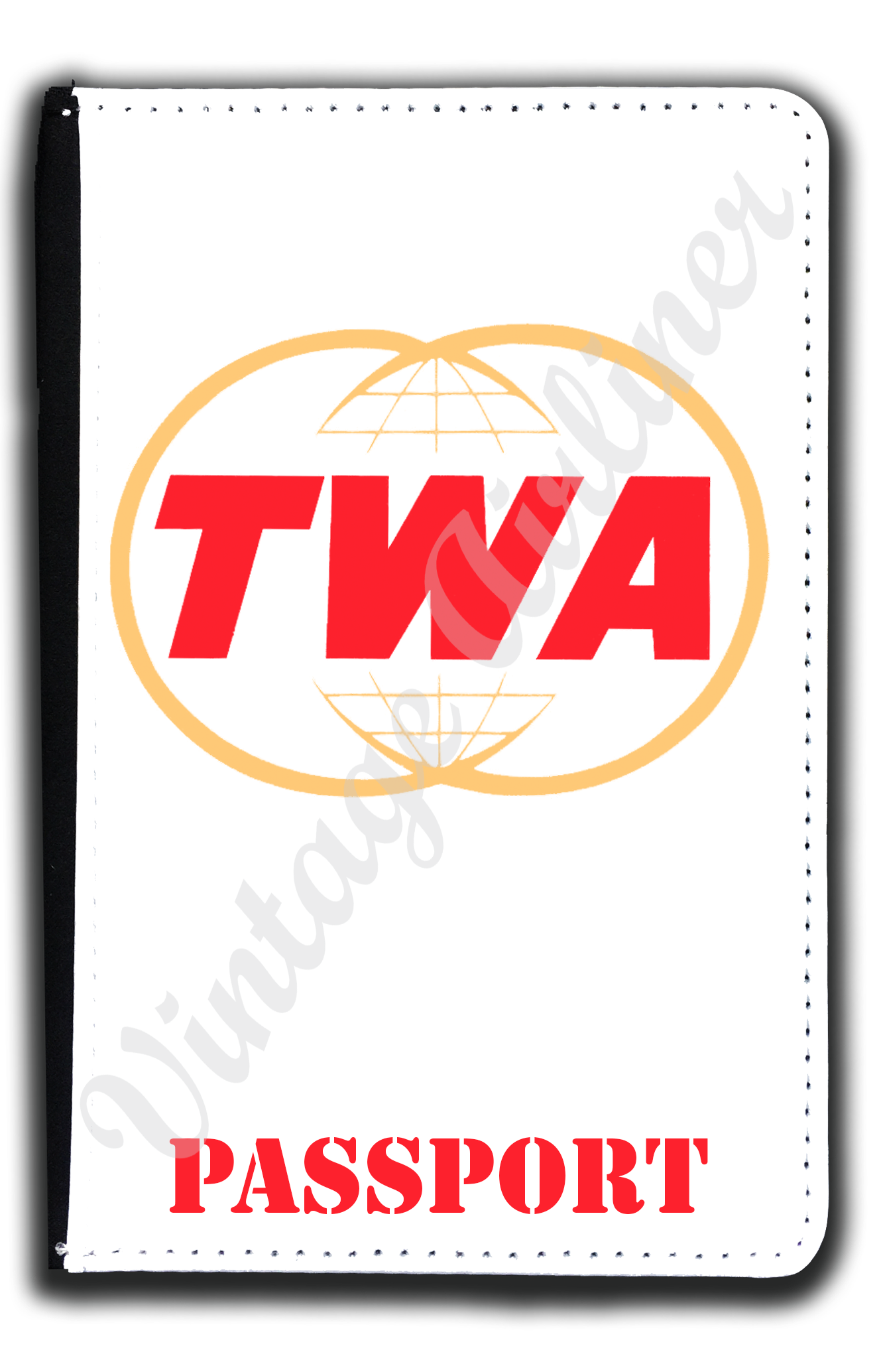 TWA Twin Globe Logo Passport Case