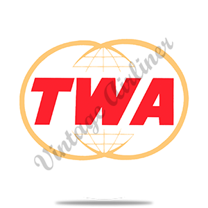TWA Twin Globe Logo Round Sandstone Coaster