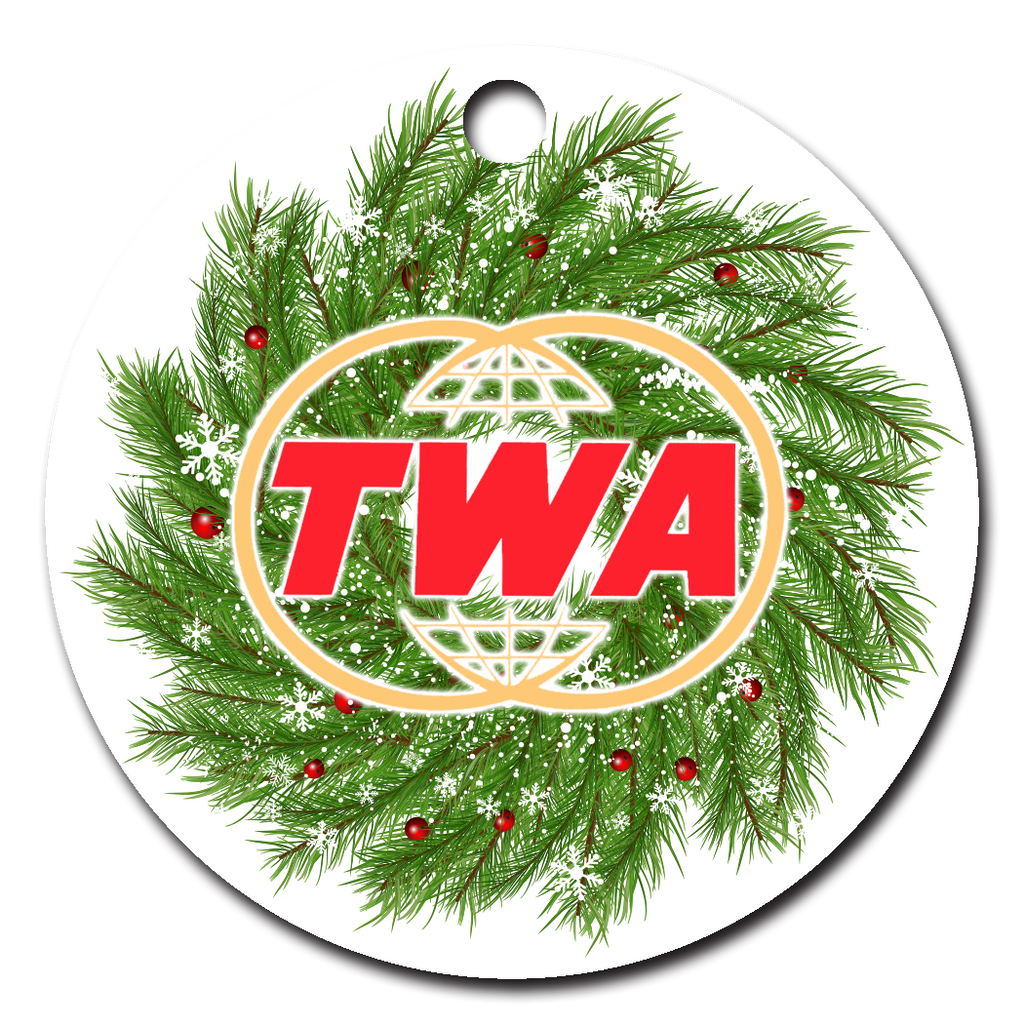 TWA Twin Globe Logo Ornaments