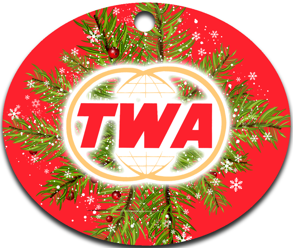 TWA Twin Globe Logo Ornaments