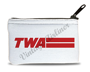 TWA Red Logo with Lines Rectangular Coin Purse
