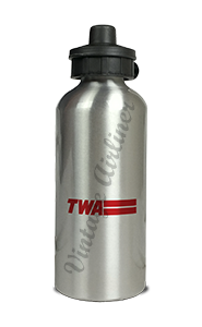 TWA 1975 Logo with Line Aluminum Water Bottle