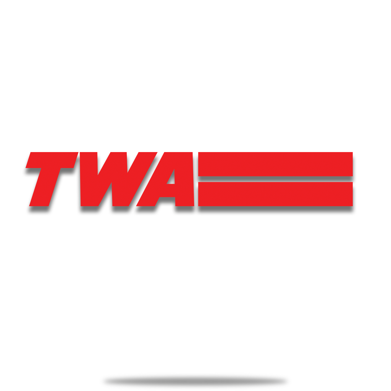 TWA Red Logo Square Sandstone Coaster