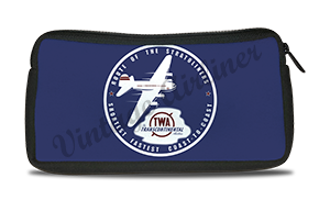TWA 1940's Dark Blue Route of the Statoliner Travel Pouch