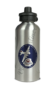 TWA Dark Blue Route of the Stratoliner Bag Sticker Aluminum Water Bottle