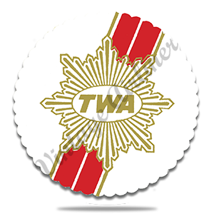TWA Ambassador Badge Round Sandstone Coaster