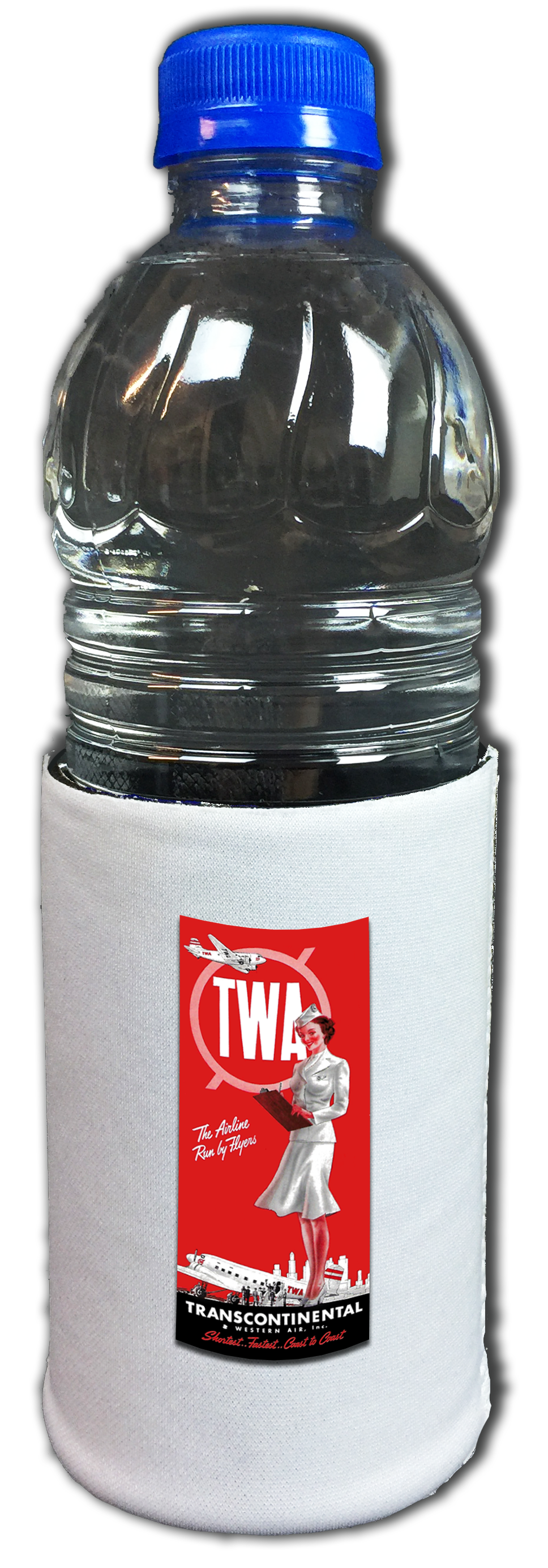 TWA 1940 Stewardess Timetable Cover Bag Sticker Beverage Wrap