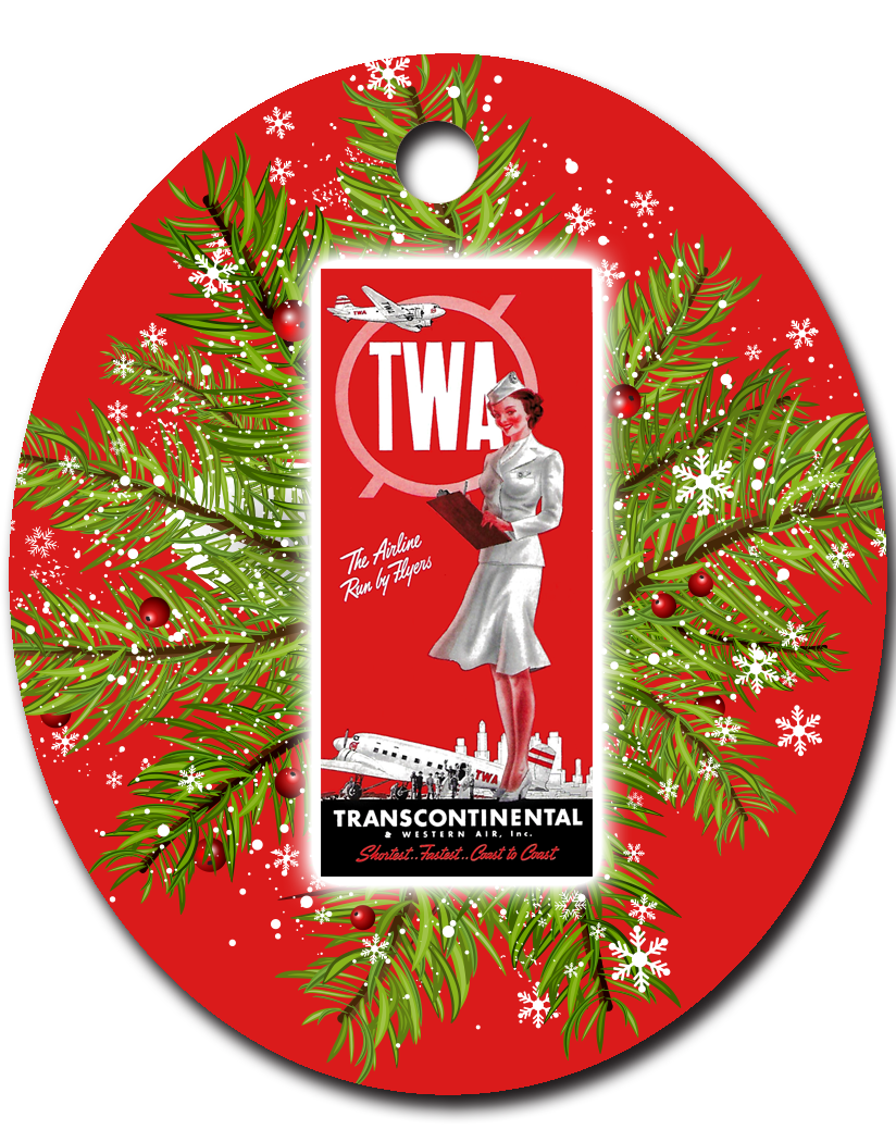TWA 1950's Stewardess Ornament