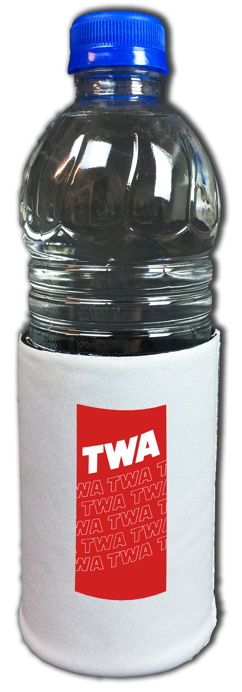 TWA 1980's Red Timetable Cover Bag Sticker Beverage Wrap