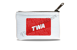 TWA 1980's Red Timetable Rectangular Coin Purse