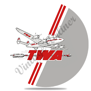 TWA 1947 Ticket Jacket Cover Round Sandstone Coaster