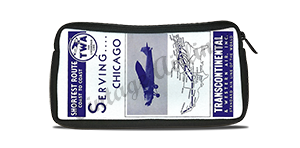 TWA 1930's Fokker F-10 Timetable Cover Travel Pouch