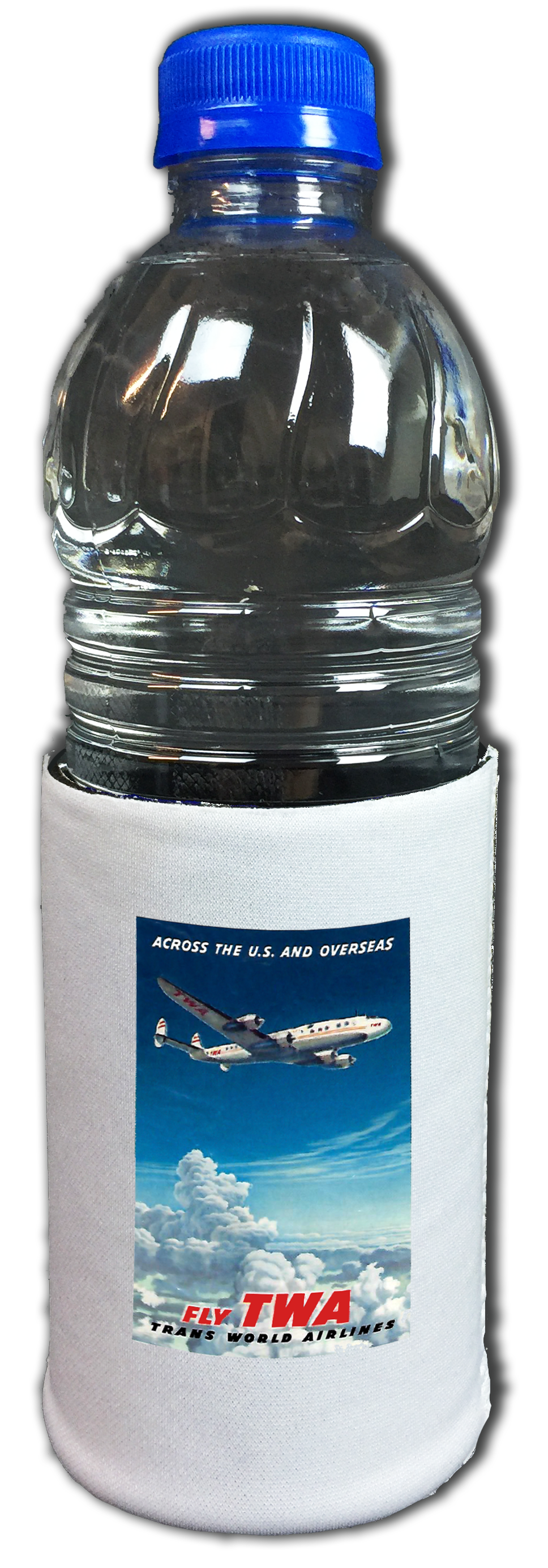 TWA 1950's European Travel Poster Cover Bag Sticker Beverage Wrap