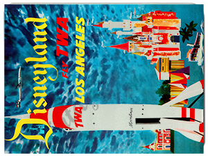 TWA Disneyland Travel Poster Glass Cutting Board