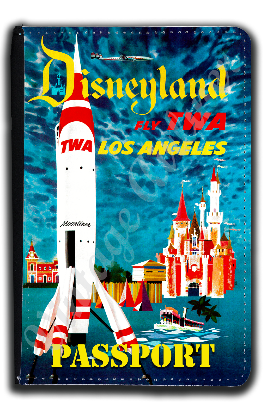 TWA Disneyland Poster Passport Case
