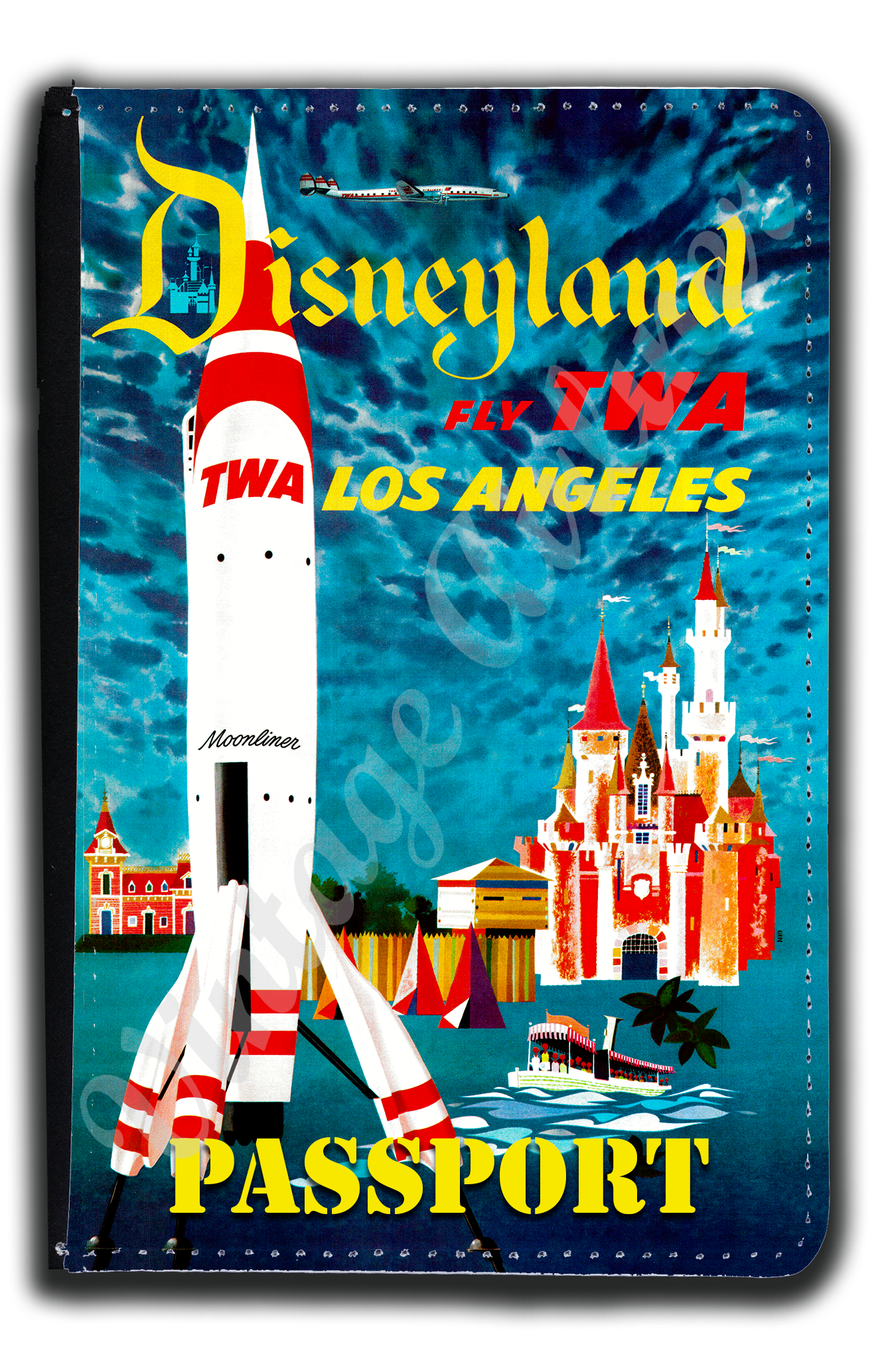 TWA Disneyland Poster Passport Case