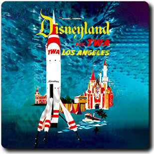 TWA Disneyland Square Sandstone Coaster