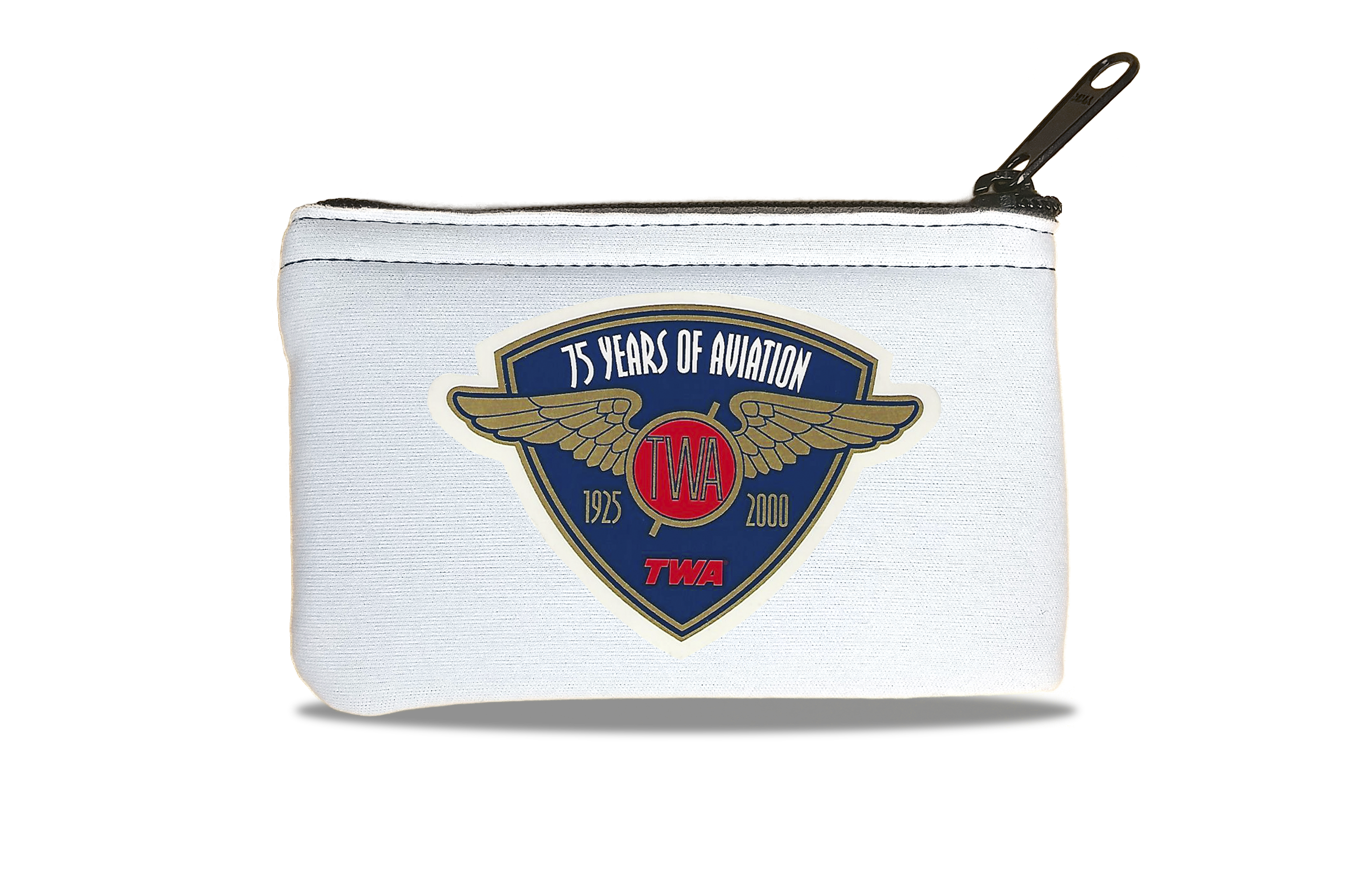 TWA 75 Years of Aviation Bag Sticker Rectangular Coin Purse