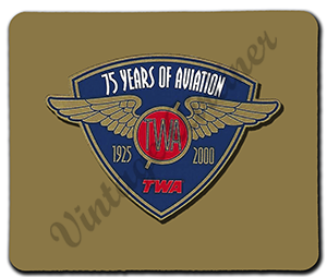 TWA 75 Years of Aviation Rectangular Mousepad