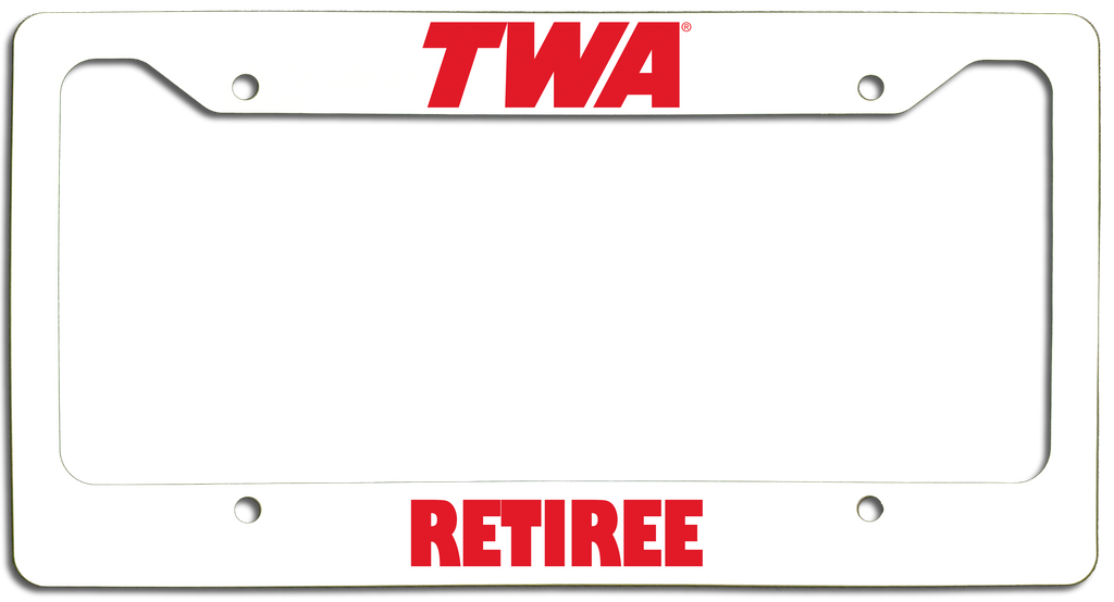 TWA Retiree - License Plate Frame