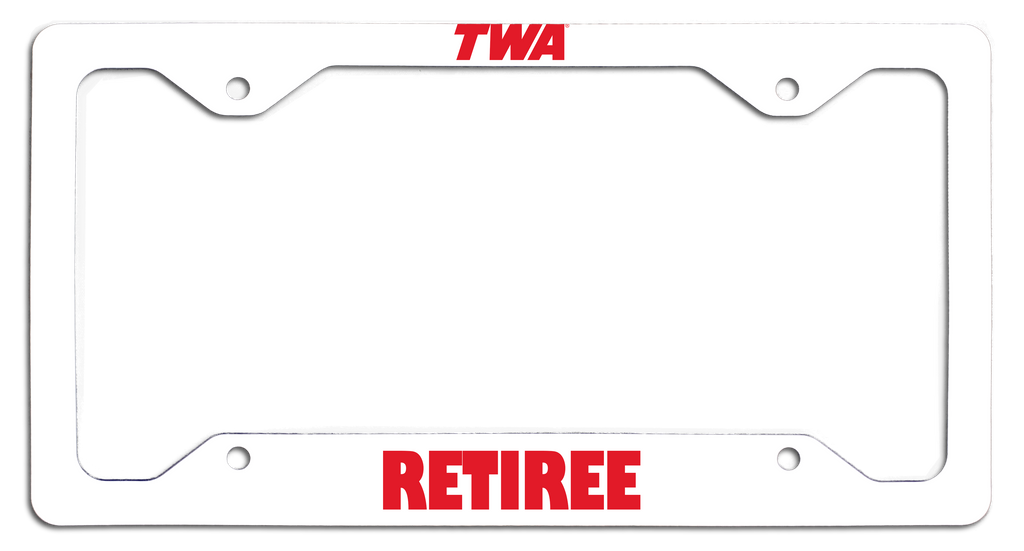 TWA Retiree - License Plate Frame