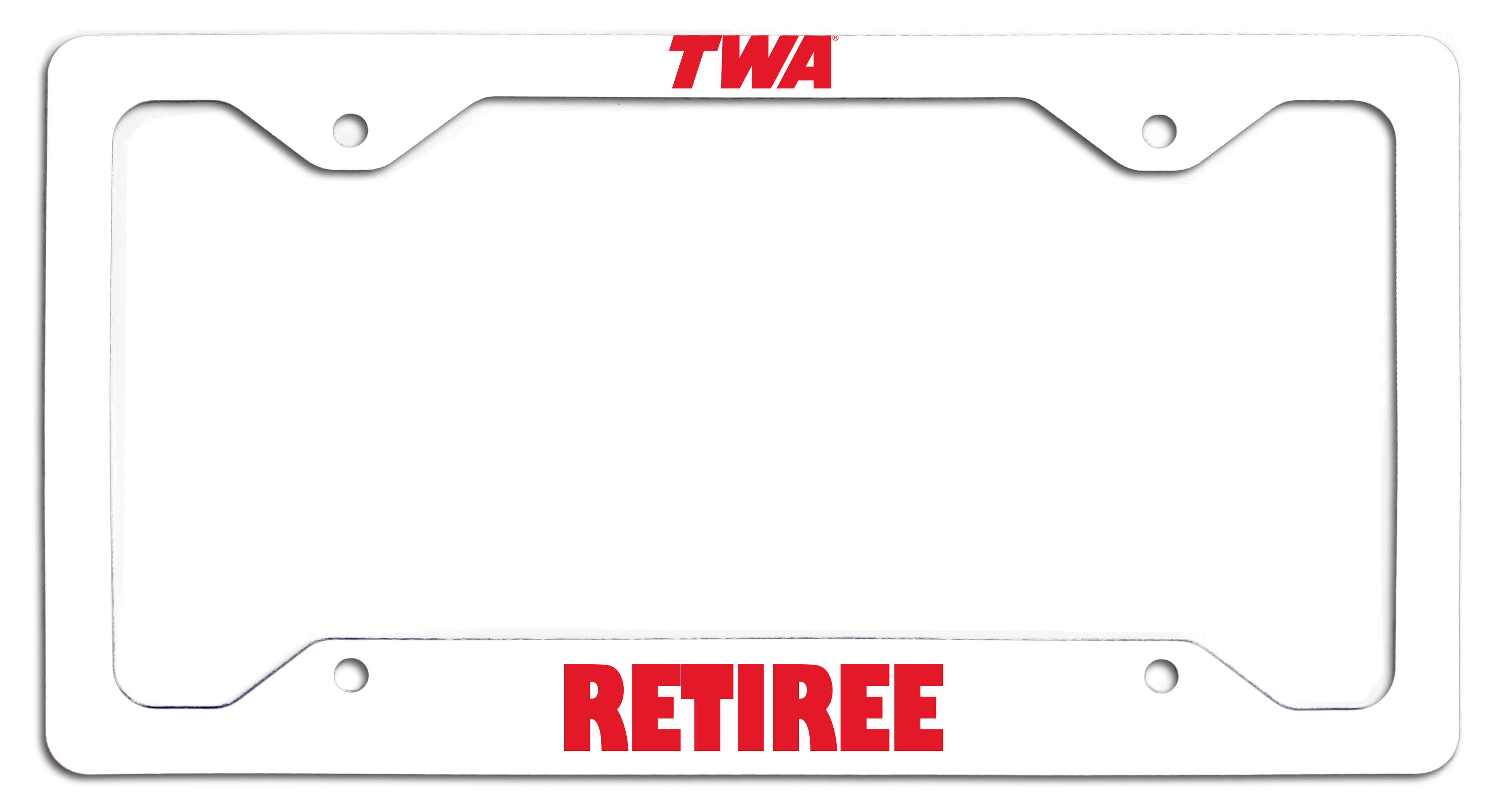 TWA Retiree - License Plate Frame