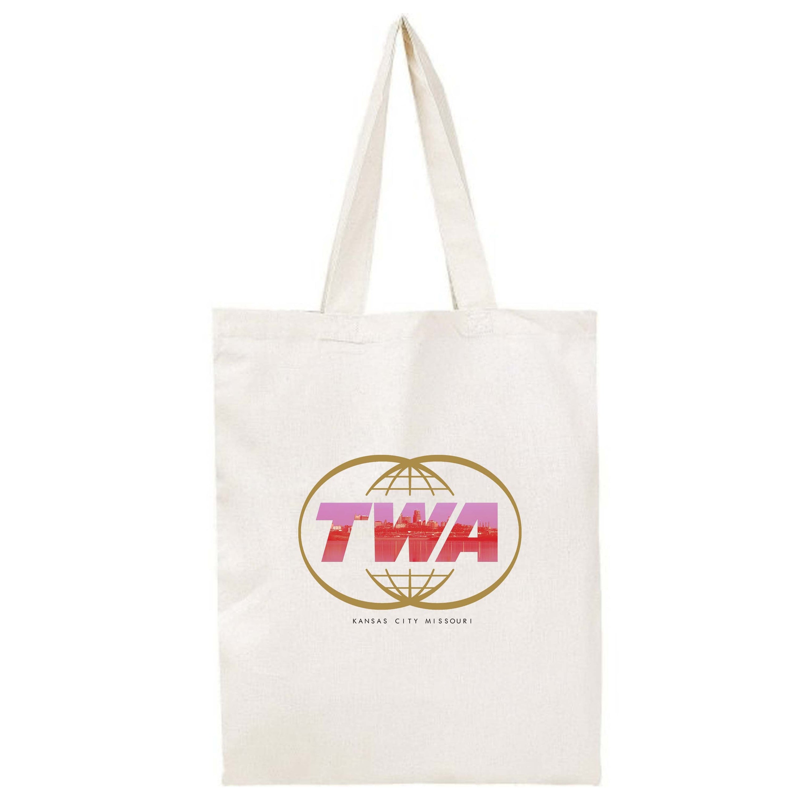 TWA Logo City - Kansas City Missouri - Tote Bag