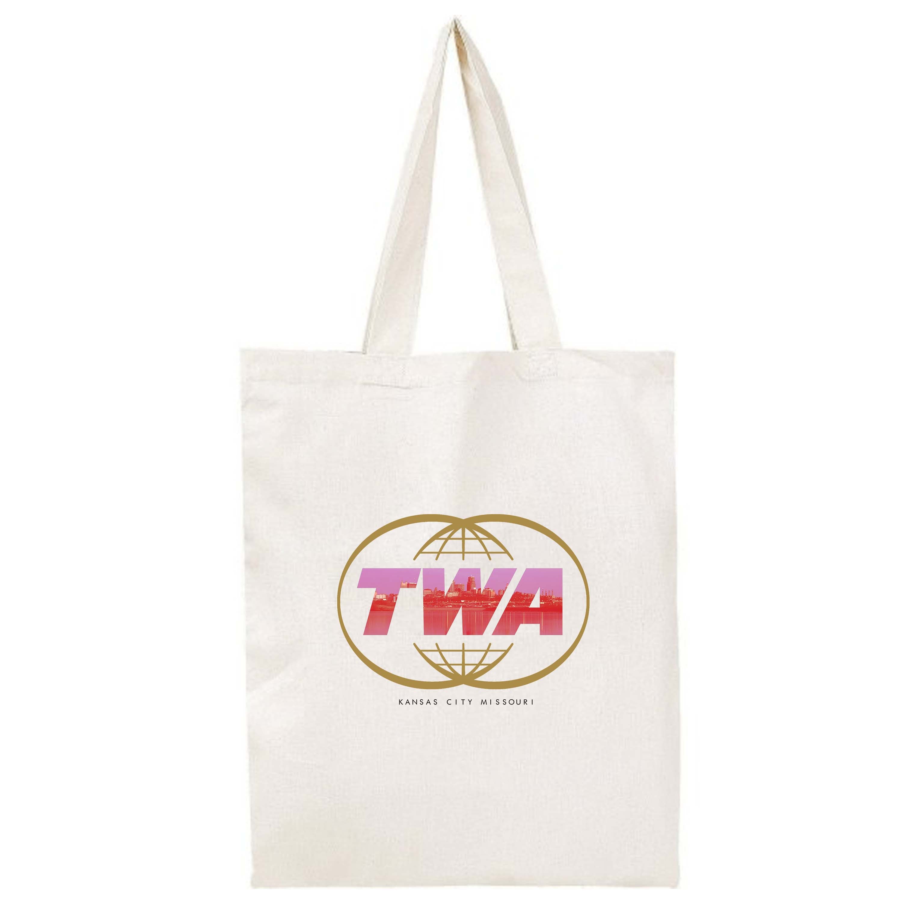 TWA Logo City - Kansas City Missouri - Tote Bag