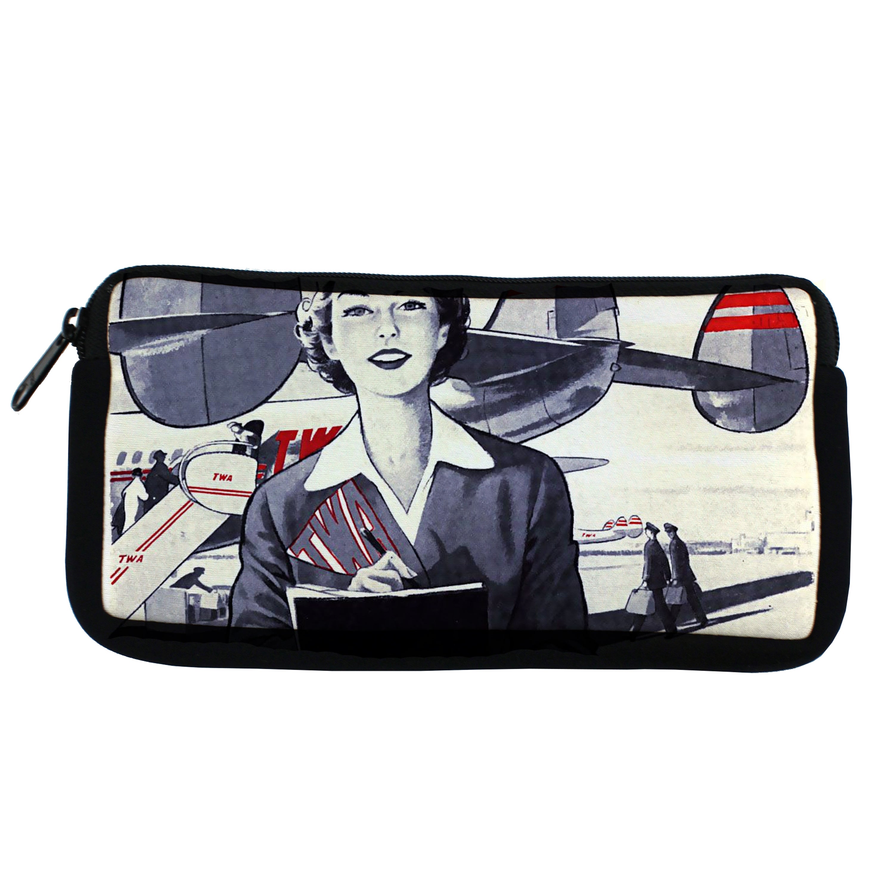 TWA Vintage Flight Stewardess Poster Travel Pouch