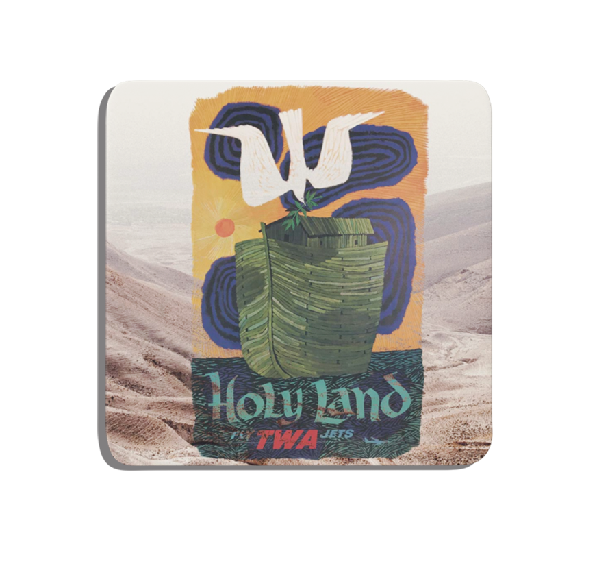 TWA Holy Land - Square Sandstone Coaster