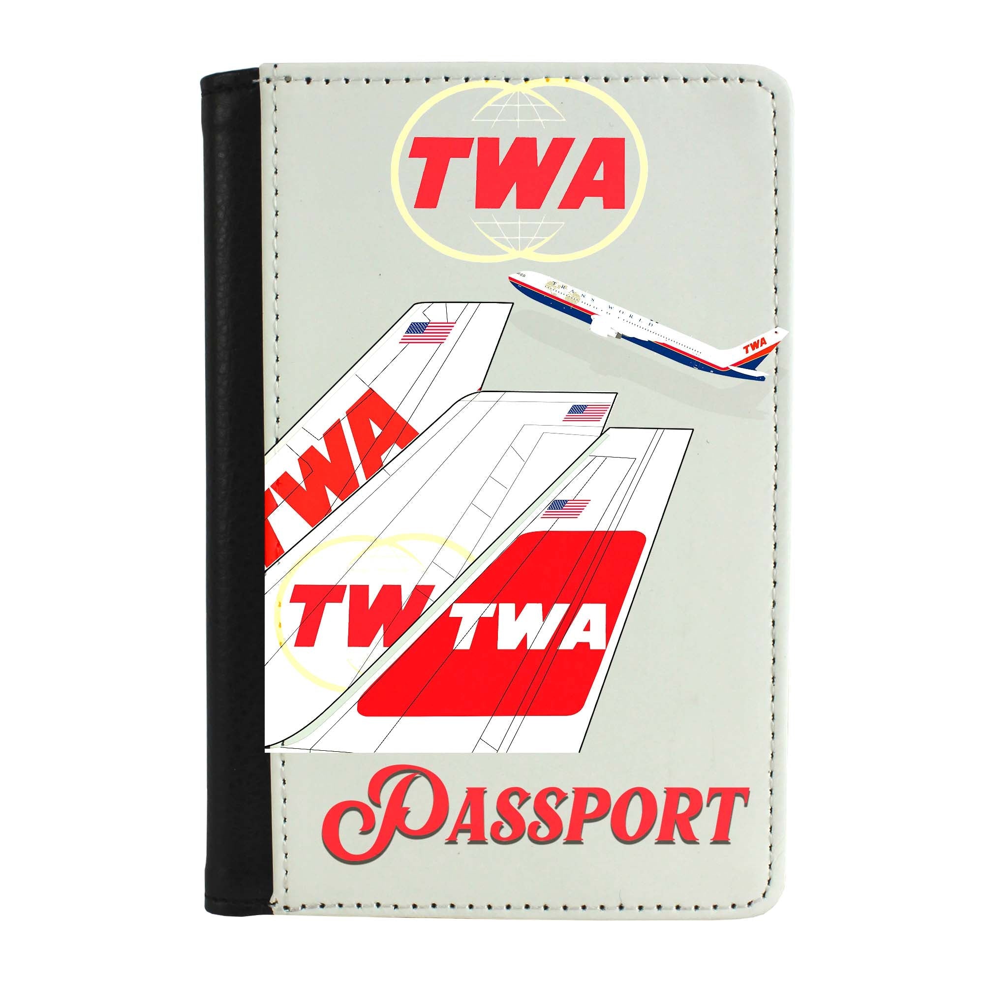 TWA Tail Collage Passport Case
