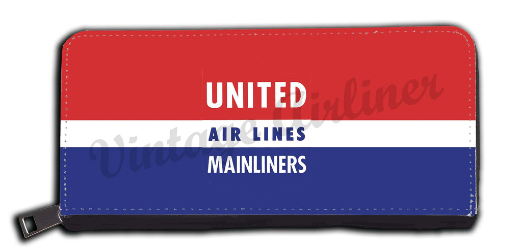 United Airlines 1940's Mainliner Cover Bag Sticker Wallet