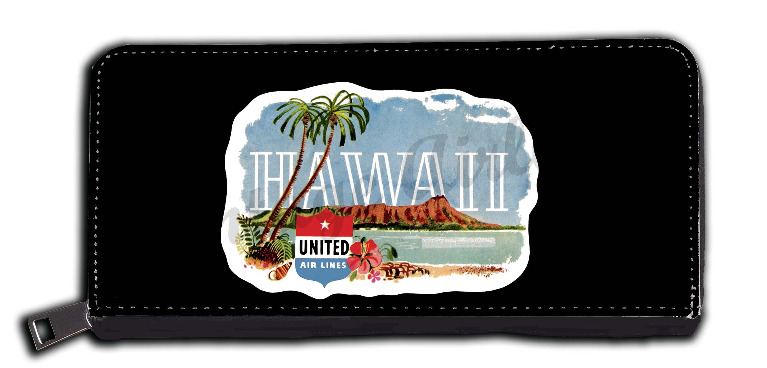 United Airlines Hawaii Bag Sticker  Wallet