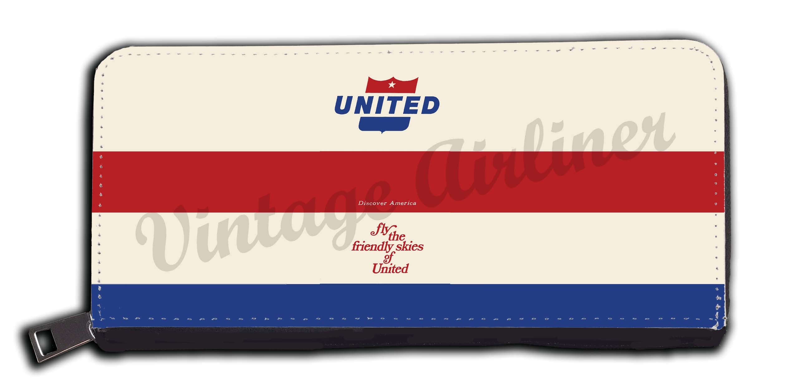United Airlines Friendly Skies Bag Sticker Wallet