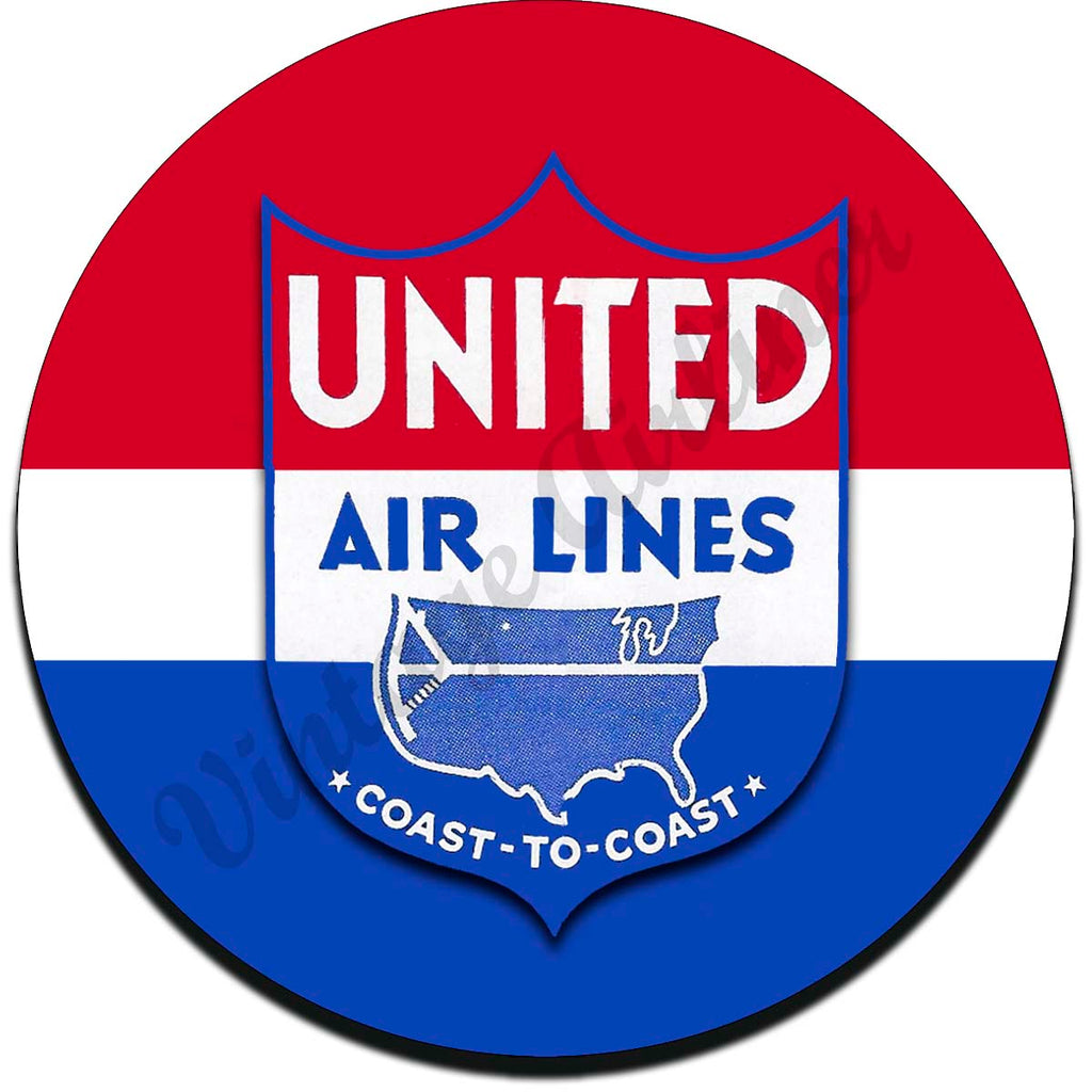 United Airlines Coast-To-Coast Sandstone Coaster