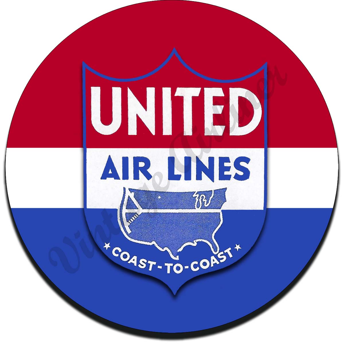 United Airlines Coast-To-Coast Sandstone Coaster