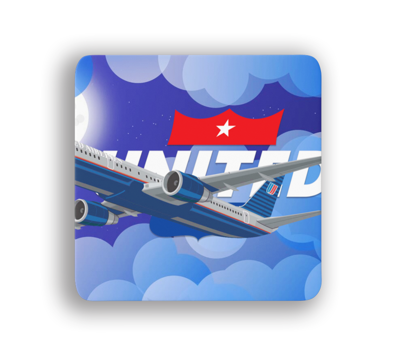 United 767 Square Sandstone Coaster