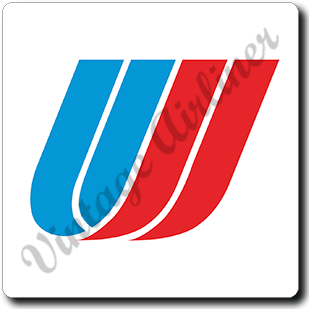United Airlines Tulip Logo Square Sandstone Coaster