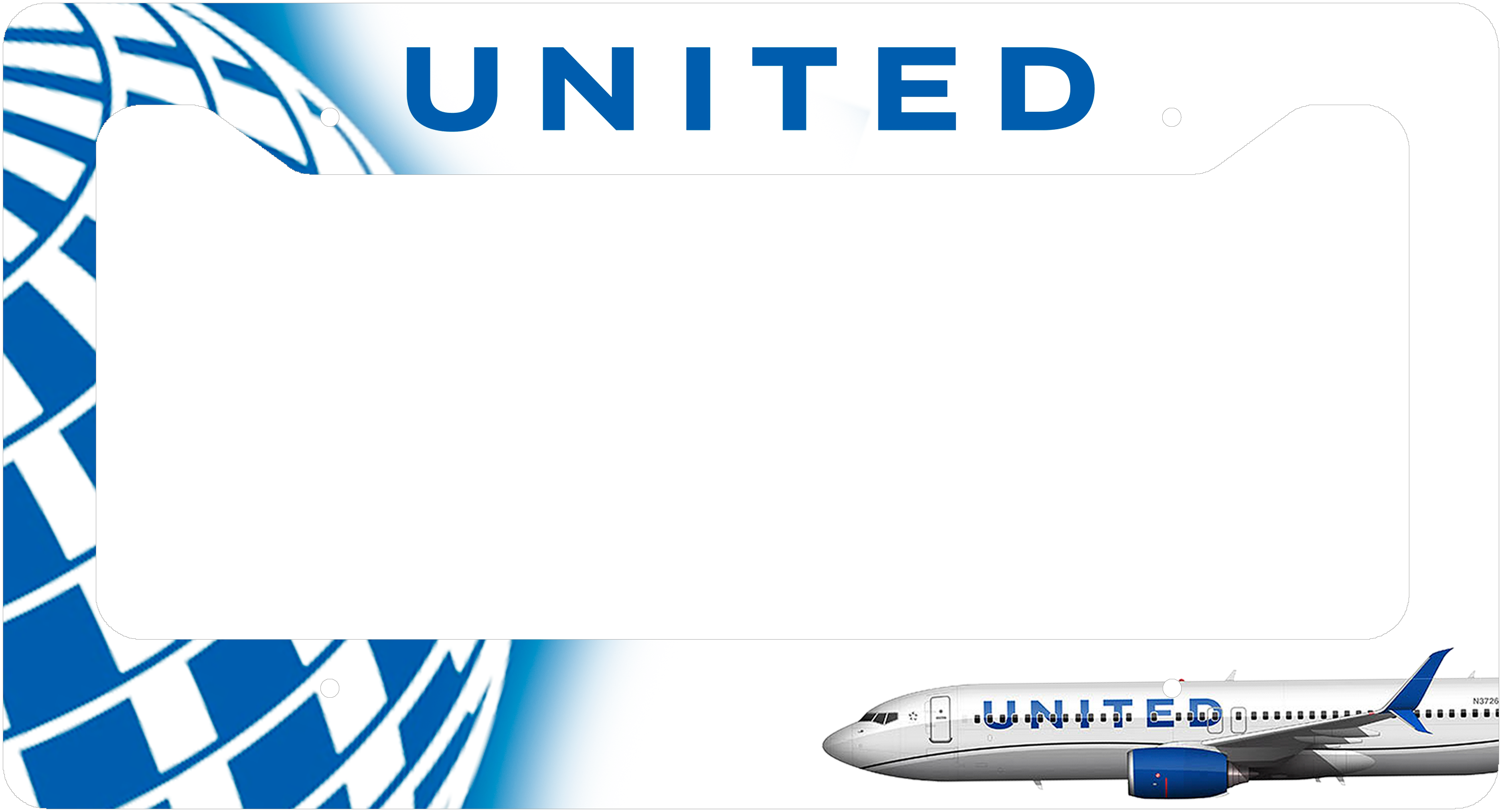 United Airlines - License Plate Thick Frame