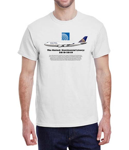 The United / Continental Livery: 2010-2019 History T-Shirt