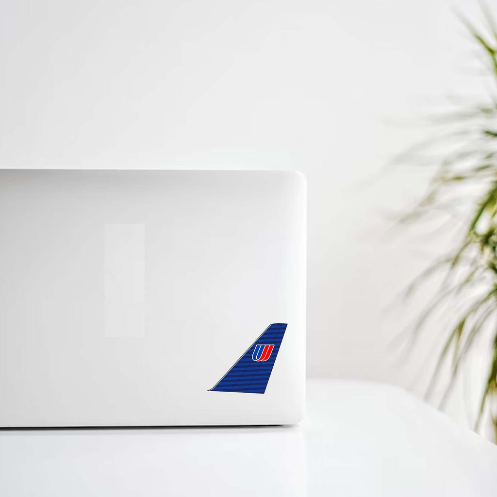 United Airlines Battleship Gray Tail Decal Stickers