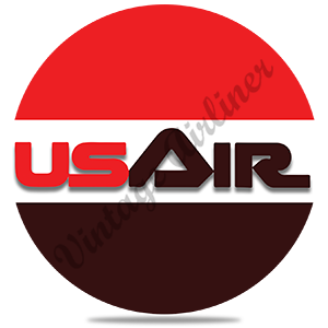 US Air Red Logo Round Sandstone Coaster