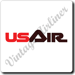 US Air Red Logo Square Sandstone Coaster